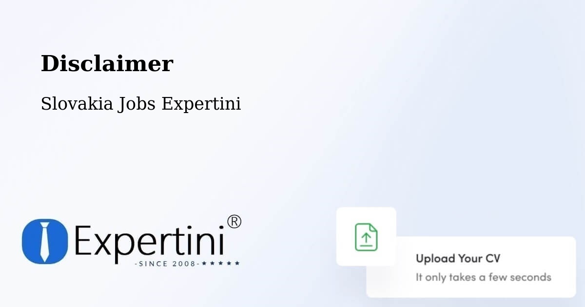 Disclaimer – Lúčky - Slovakia Jobs Expertini